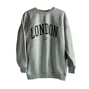 BP. Women's London Gray Crew Neck Sweatshirt XS Oversized Long Sleeve Nordstroms